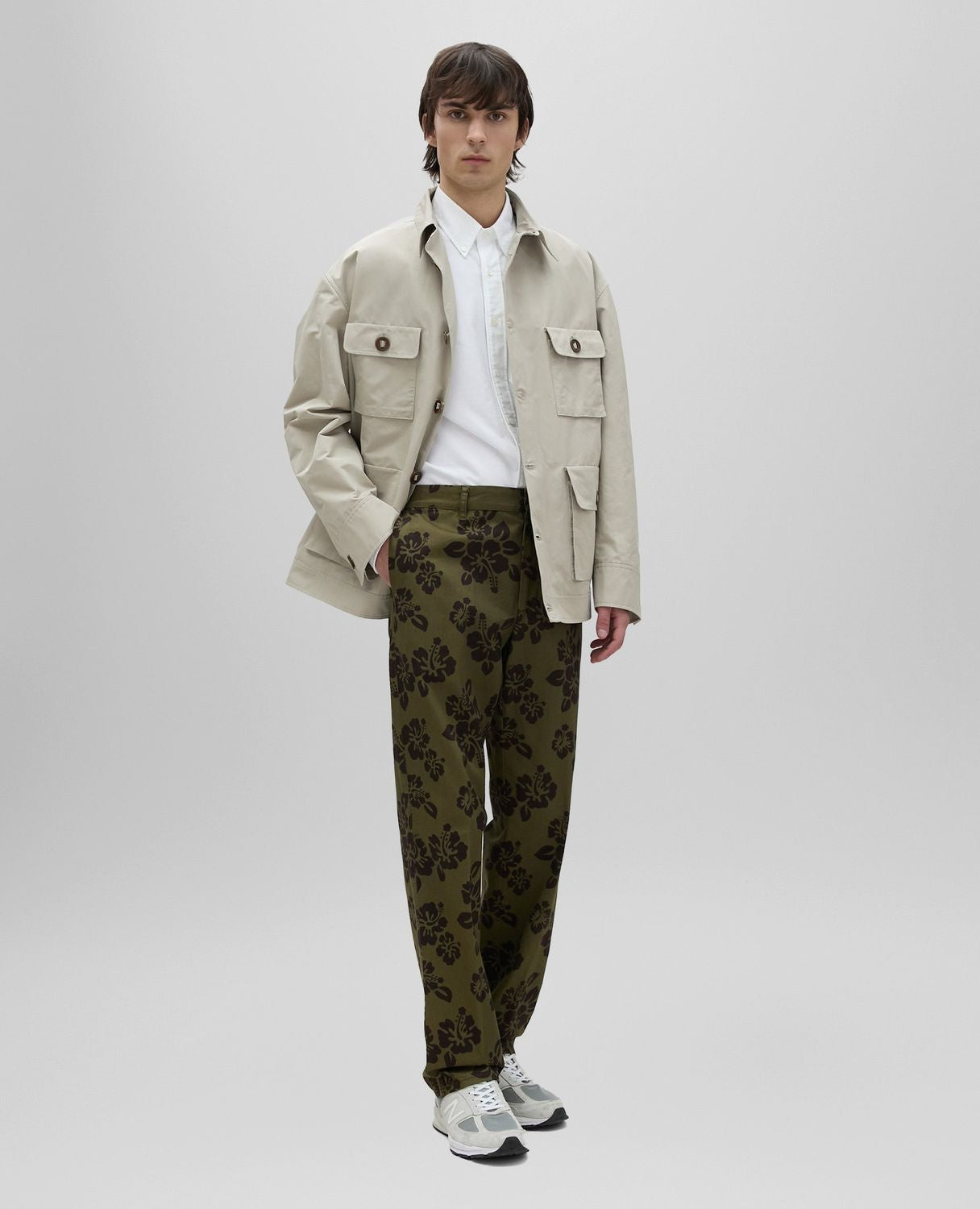 ASPESI Mini Hibiscus Print Pants for Men