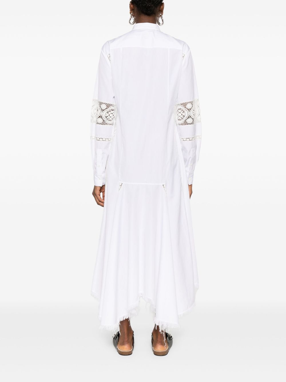 LOEWE Cotton Chemisier Dress with Concealed Button Closure