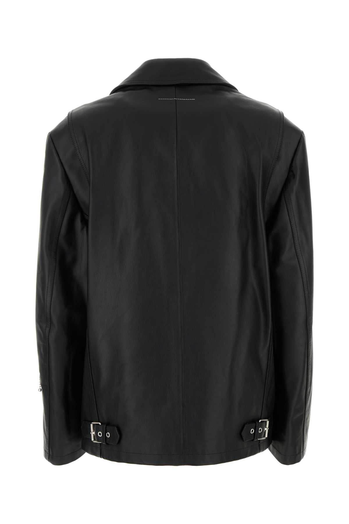 MM6 MAISON MARGIELA Elegant Leather Jacket for Women - SS25 Collection