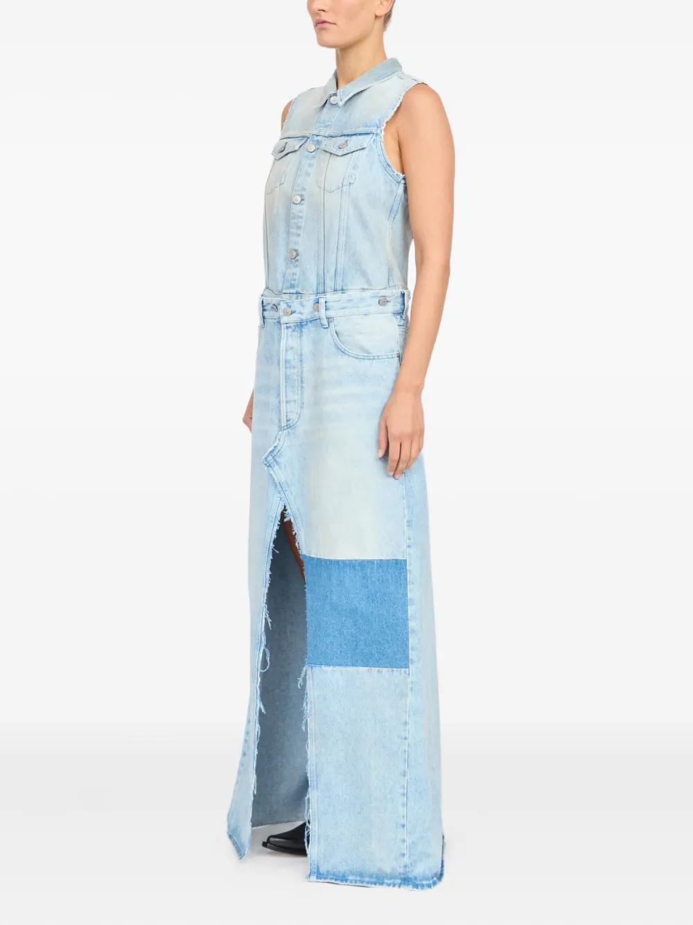 MM6 MAISON MARGIELA Women's Denim Mini Dress with Removable Skirt