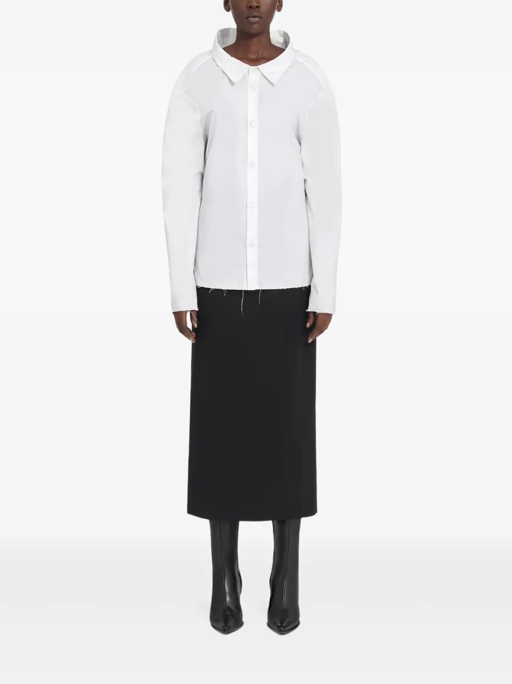 MM6 MAISON MARGIELA Long Sleeved Cotton Shirt for Women