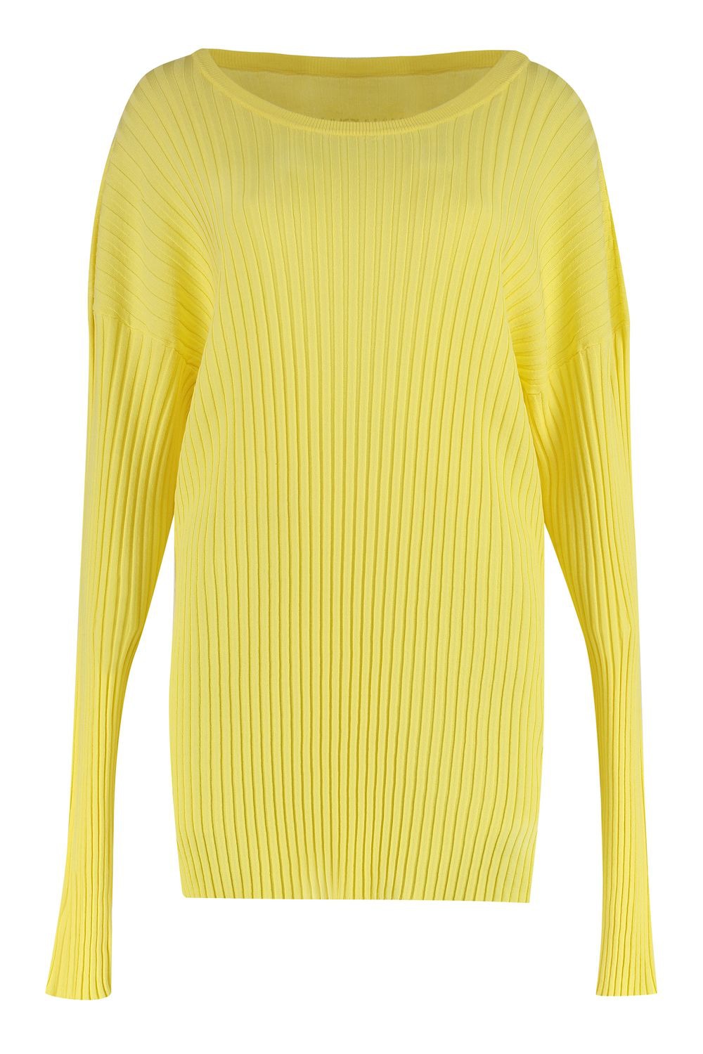 MM6 MAISON MARGIELA Viscose Blend Sweater with Ribbed Collar