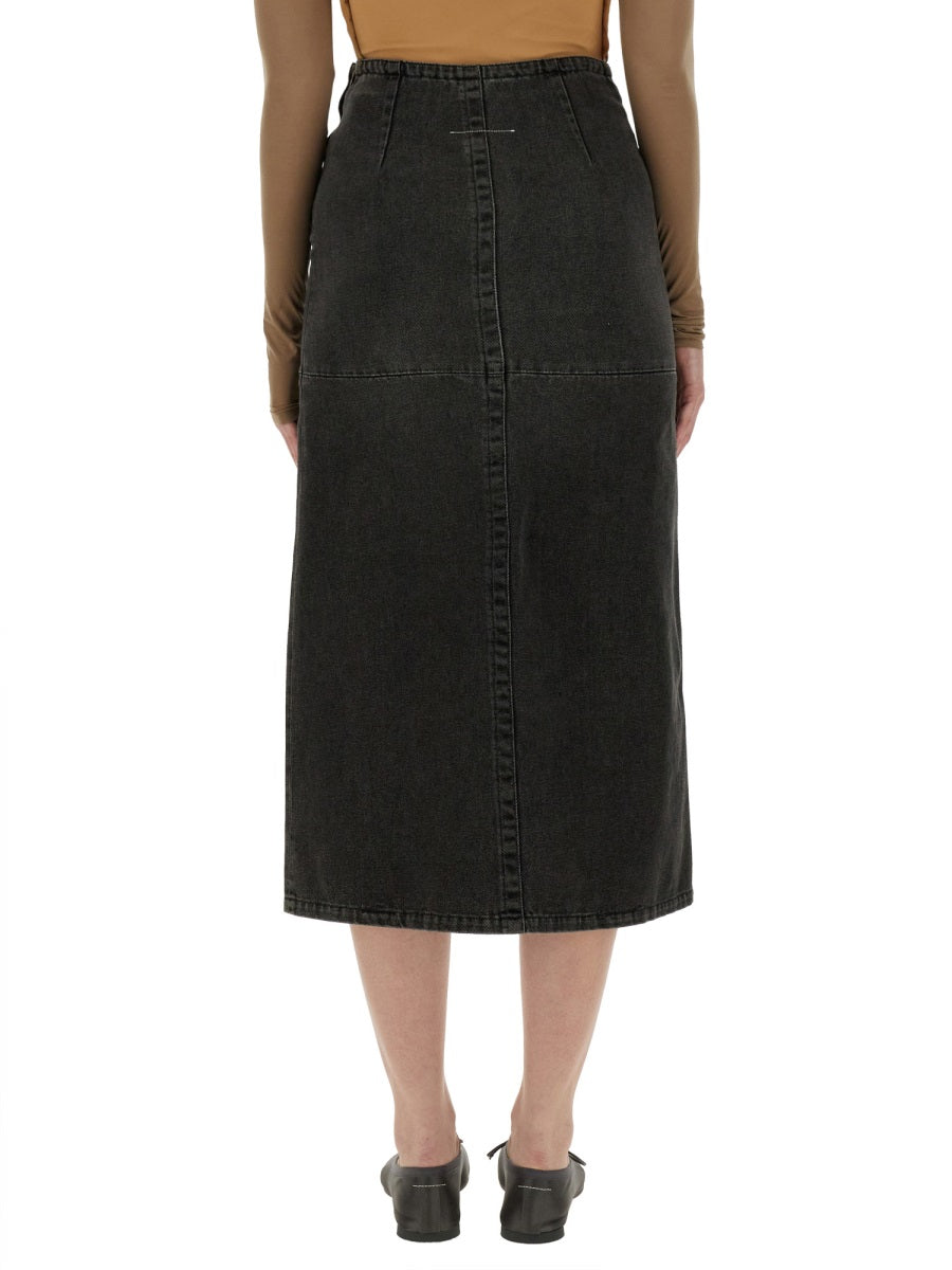MM6 MAISON MARGIELA Long Denim Skirt - Size 40