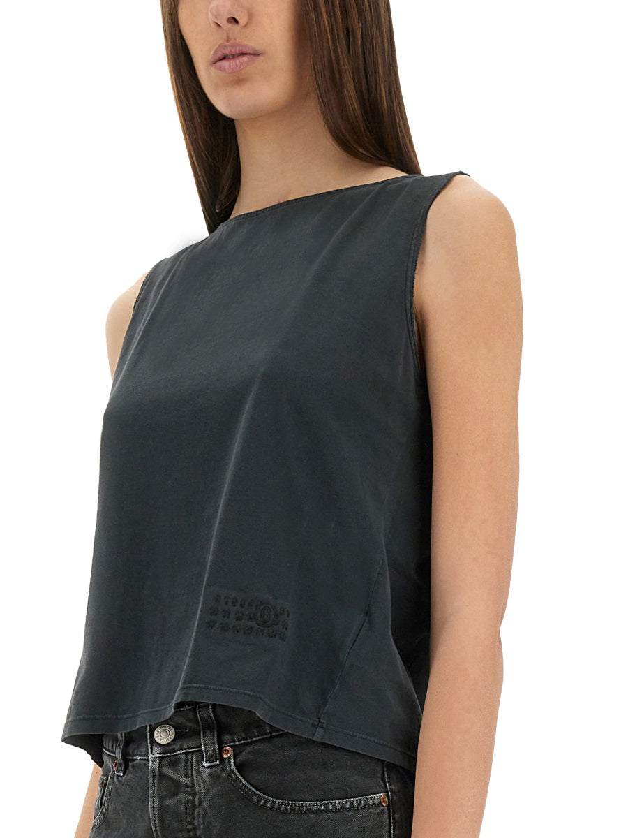 MM6 MAISON MARGIELA Washed-Out Effect Cotton Tank Top
