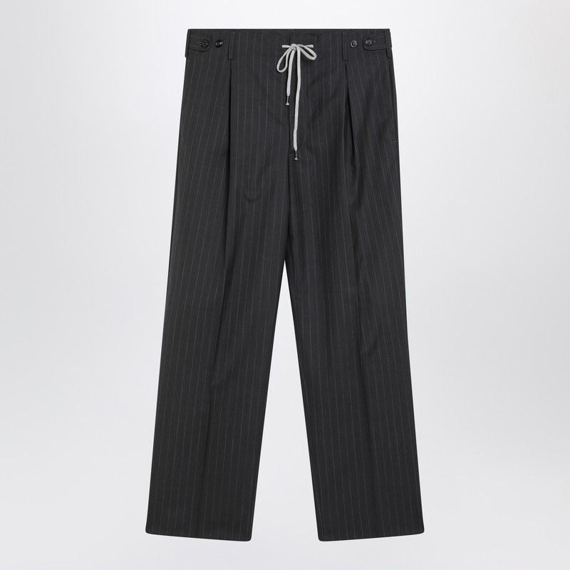 MAISON MARGIELA Wide Pinstripe Wool Trousers for Men