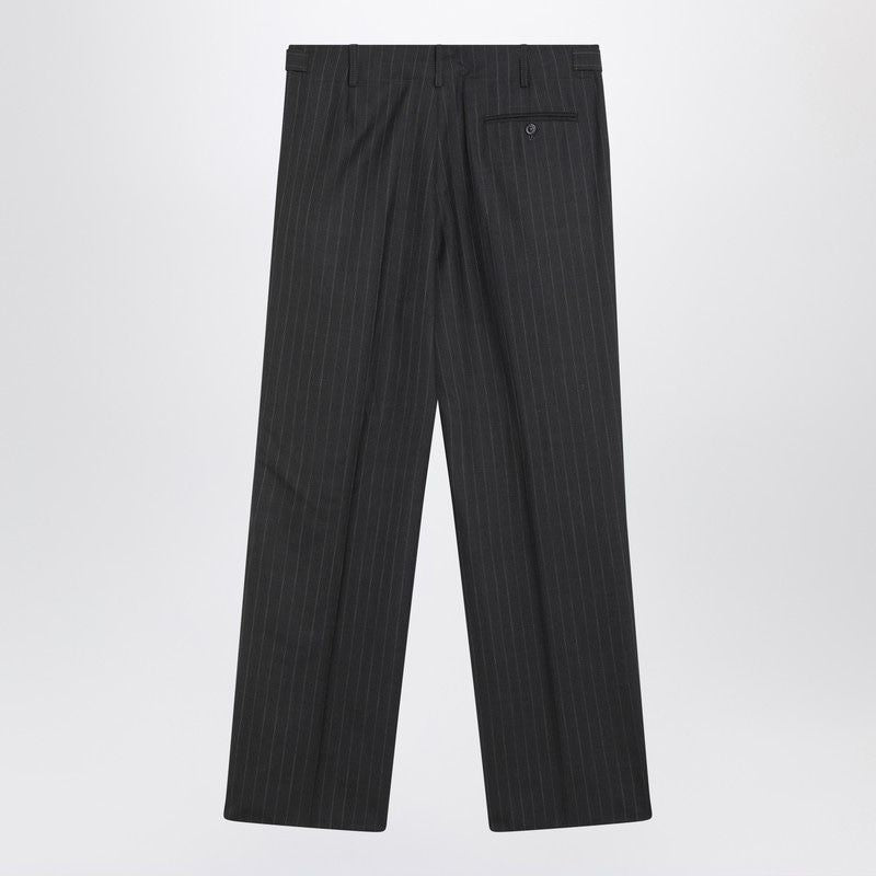MAISON MARGIELA Wide Pinstripe Wool Trousers for Men