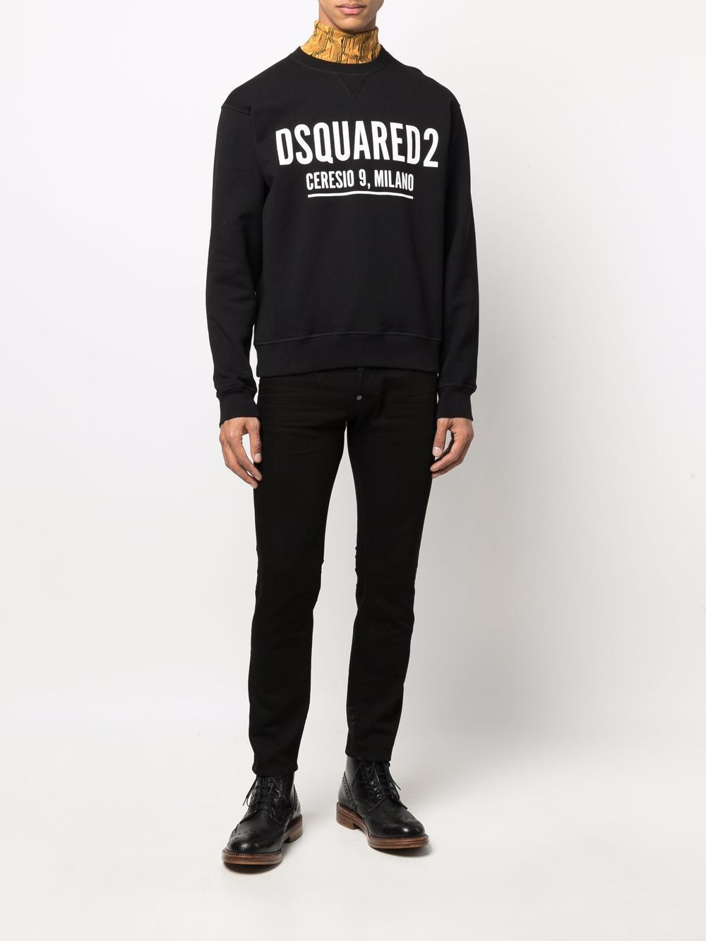 DSQUARED2 Logo Detail Cotton Sweatshirt