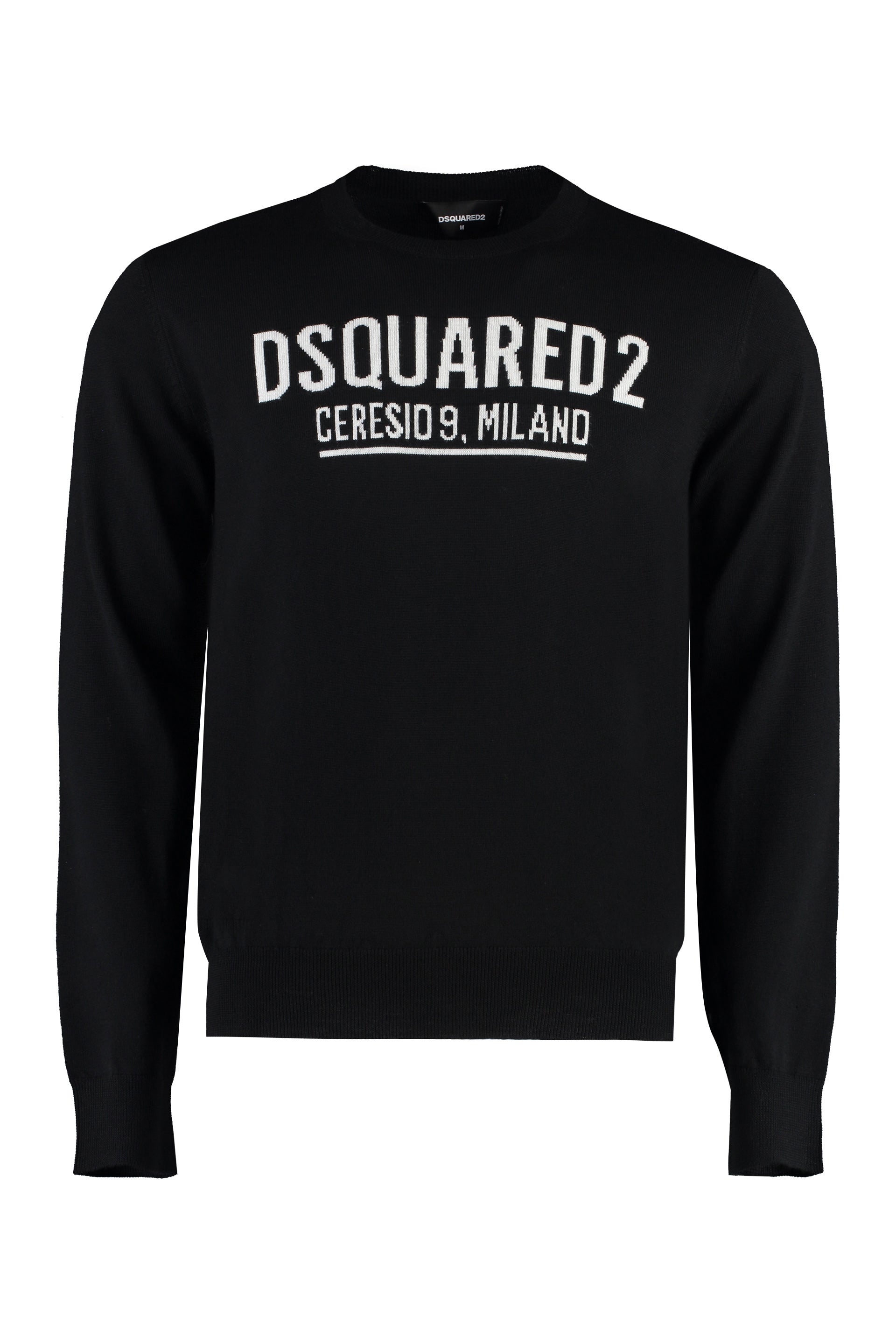 DSQUARED2 Men's Regular Fit Virgin Wool Crew-Neck Sweater