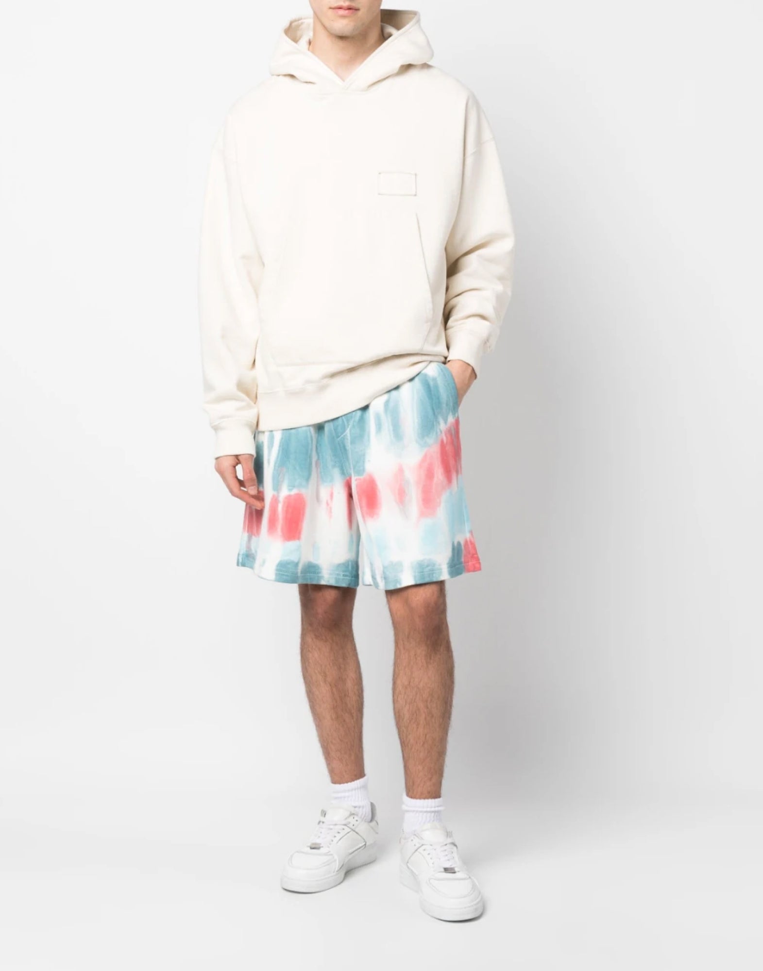 DSQUARED2 Relaxed Fit Tie Dye Distressed Shorts