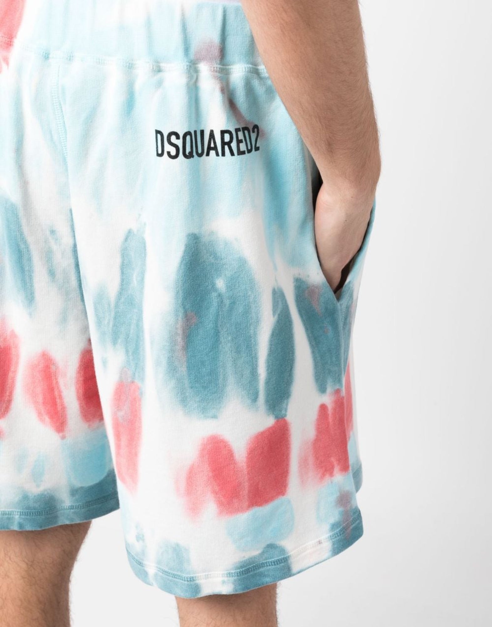 DSQUARED2 Relaxed Fit Tie Dye Distressed Shorts