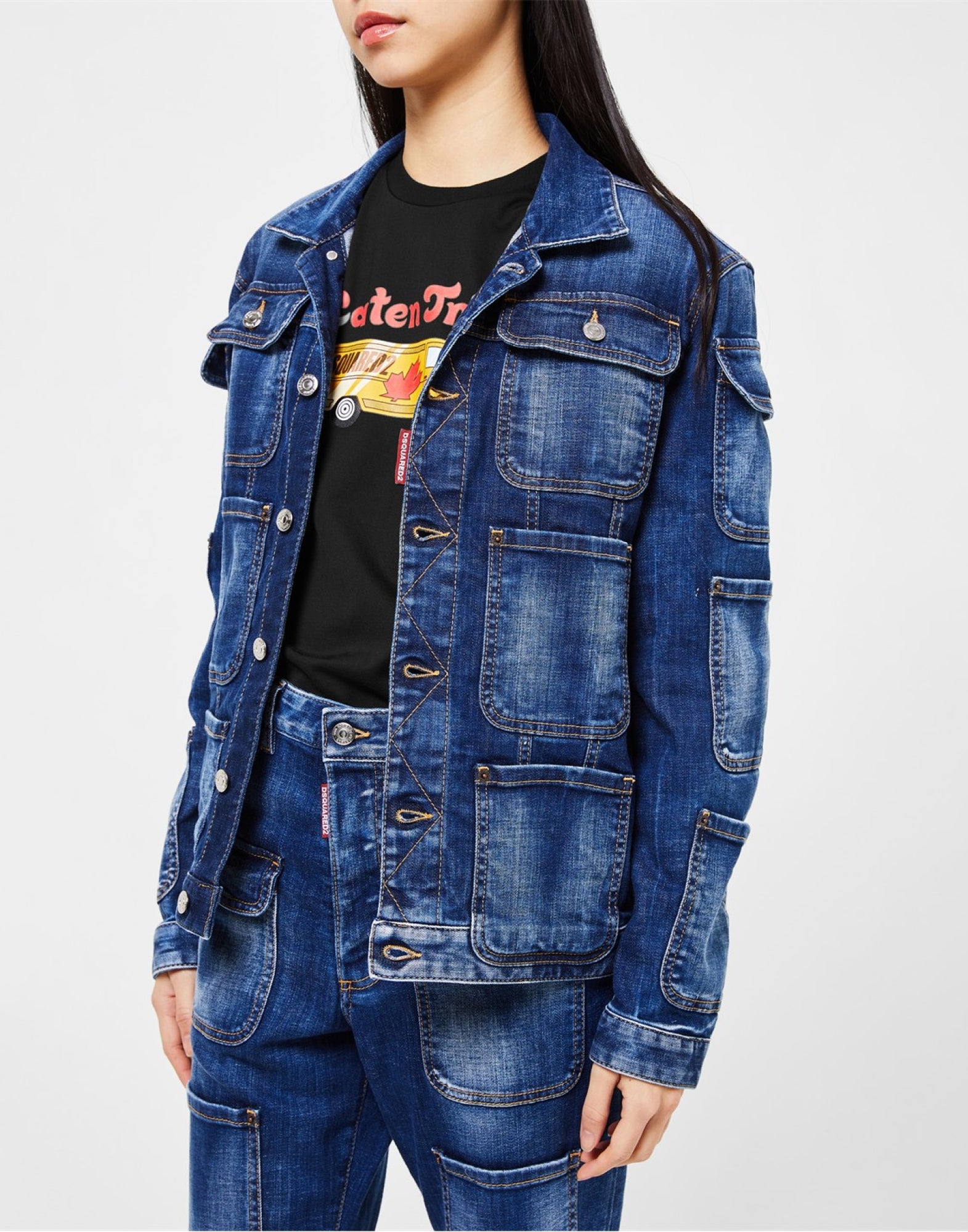 DSQUARED2 Tactical Jean Denim Jacket for Women - SS24 Edition