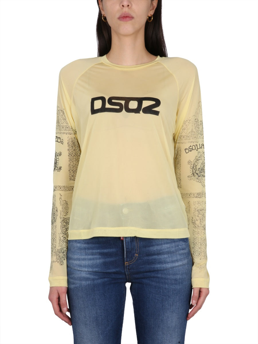 DSQUARED2 Logo Print T-Shirt - Size 10