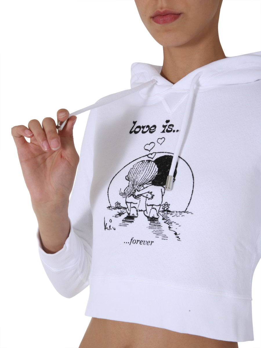 DSQUARED2 Women's Mini Cropped Sweatshirt with Hood