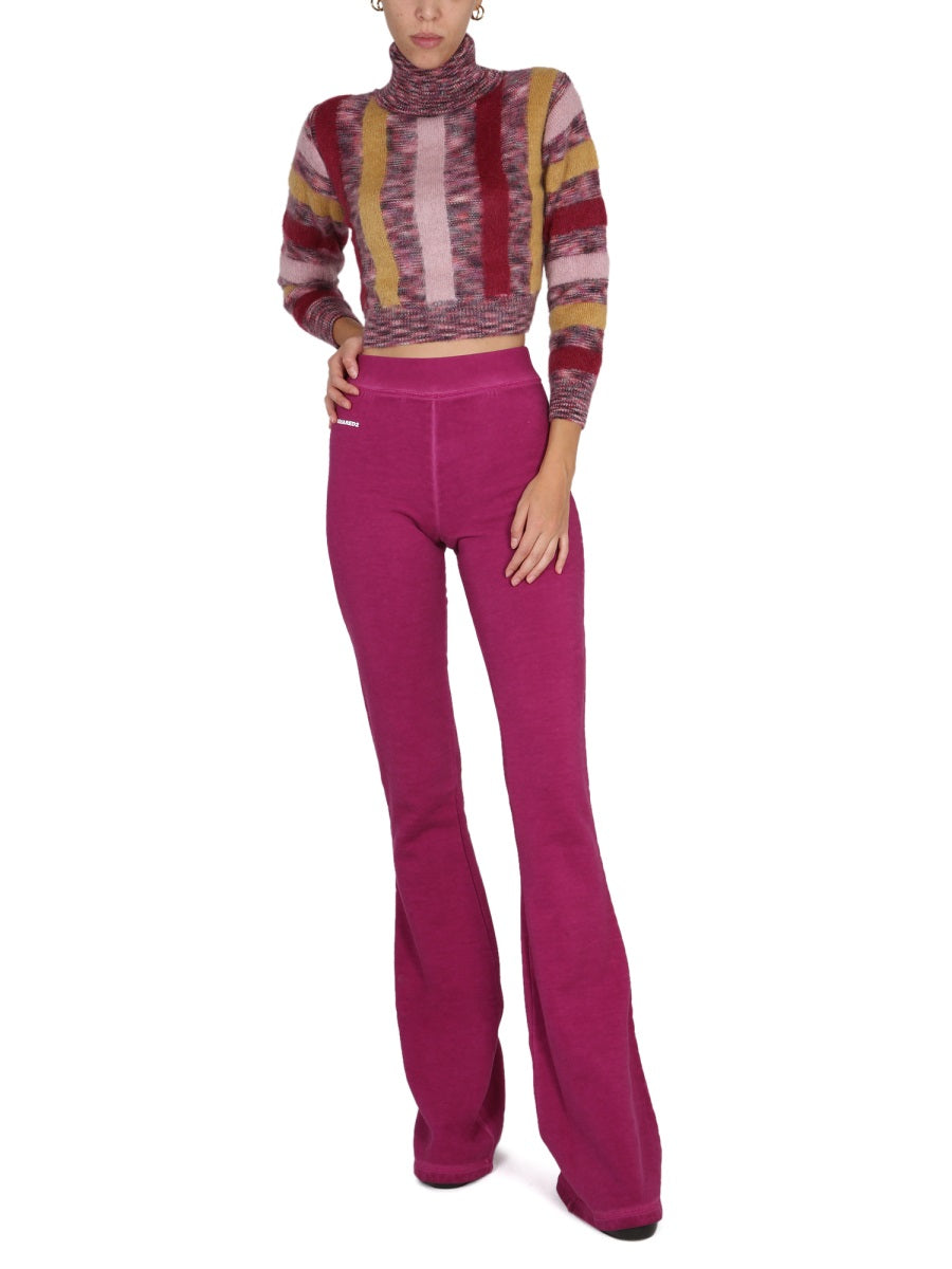 DSQUARED2 High Neck Cropped Shirt