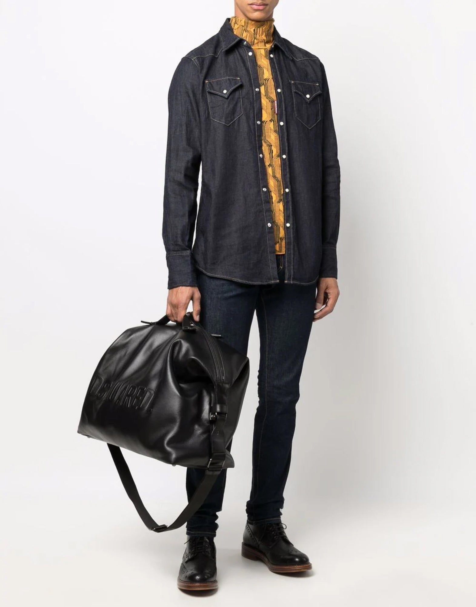 DSQUARED2 Hemp Western Denim Shirt for Men - FW24 Collection