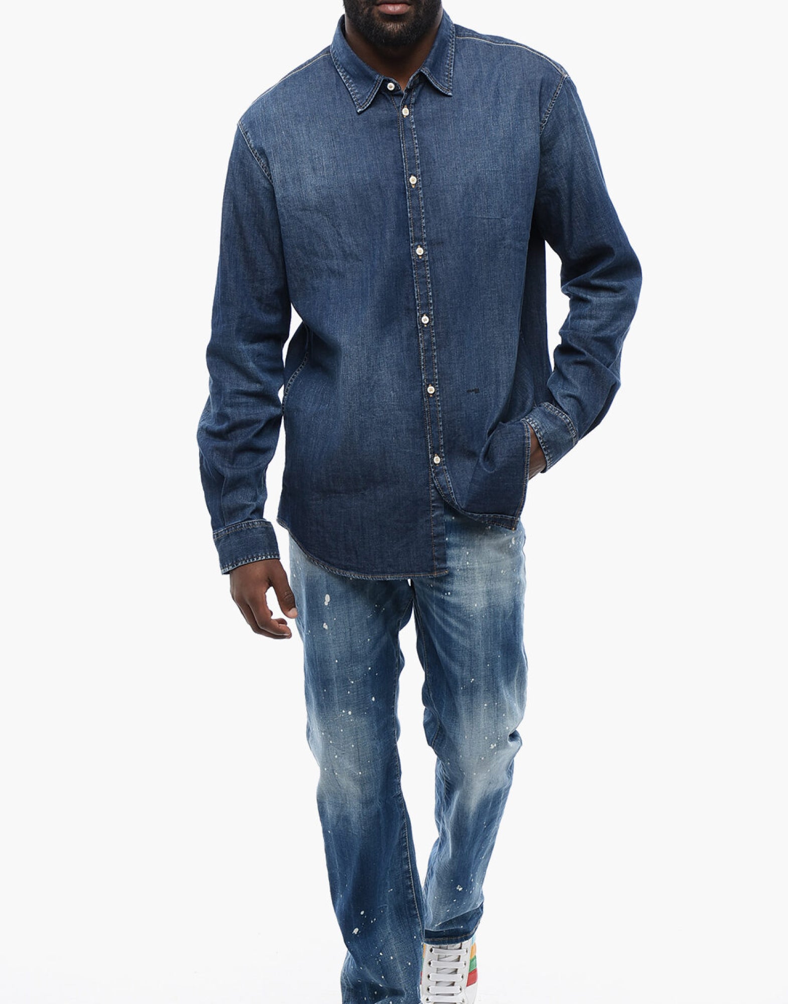 DSQUARED2 Relaxed Chambray Denim Shirt