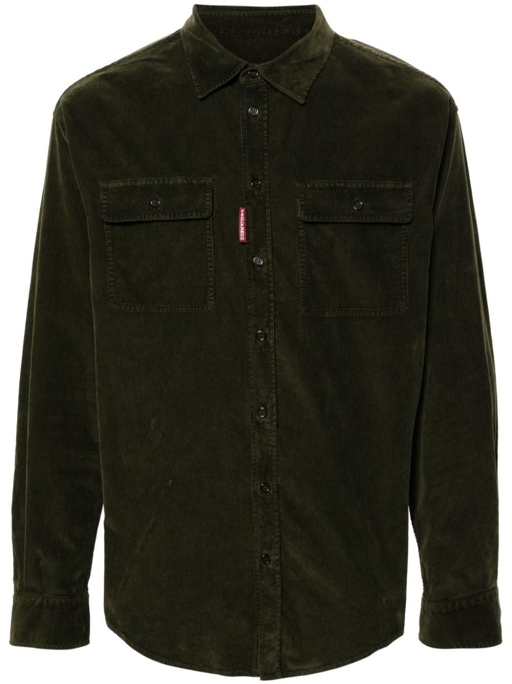 DSQUARED2 Corduroy Shirt with Buttoned Flap Pockets for Men