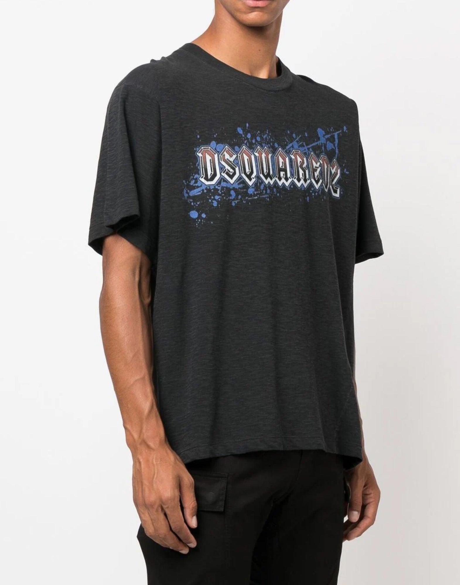 DSQUARED2 Iron Logo Printed Short Sleeve T-Shirt