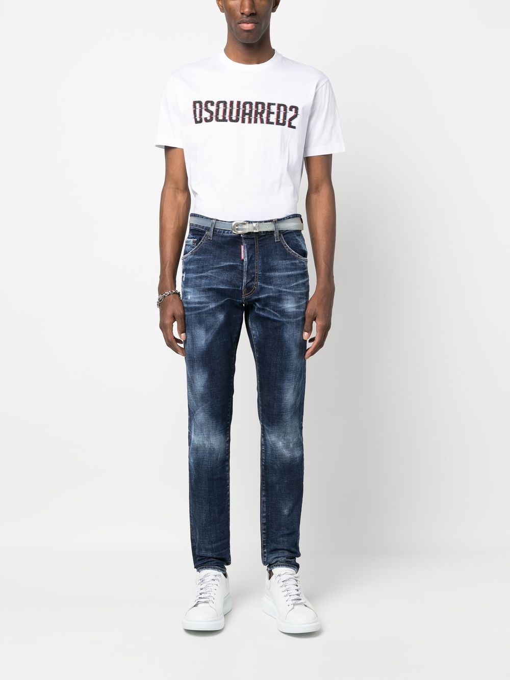 DSQUARED2 Classic Logo Printed Cotton T-Shirt