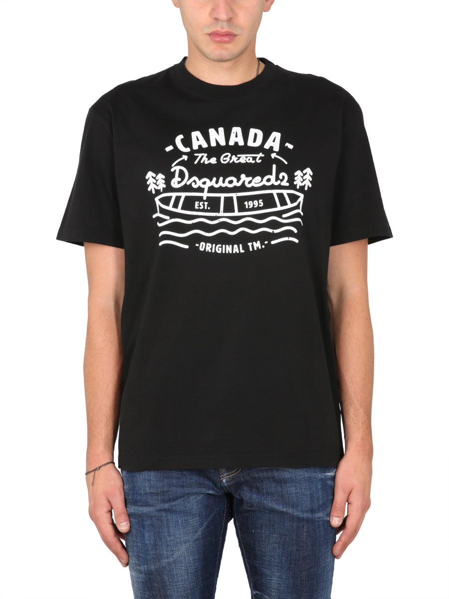 DSQUARED2 Logo Print Regular Fit T-Shirt