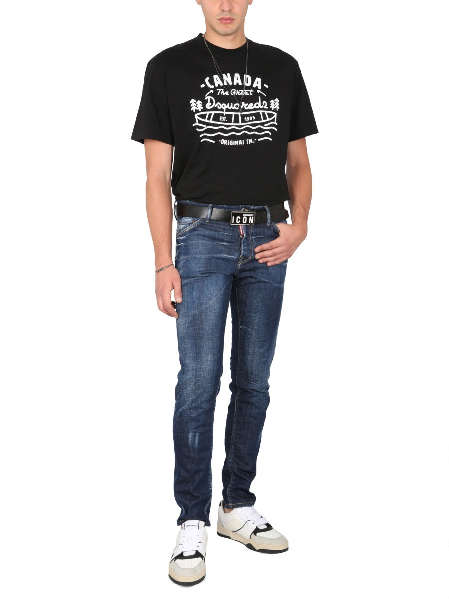 DSQUARED2 Logo Print Regular Fit T-Shirt