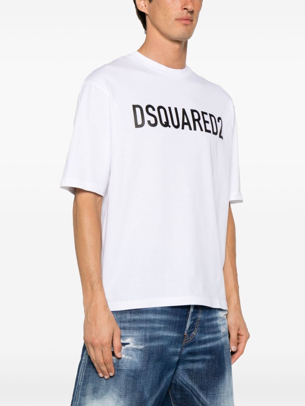DSQUARED2 Classic Logo Cotton T-Shirt - Crew Neck for Men