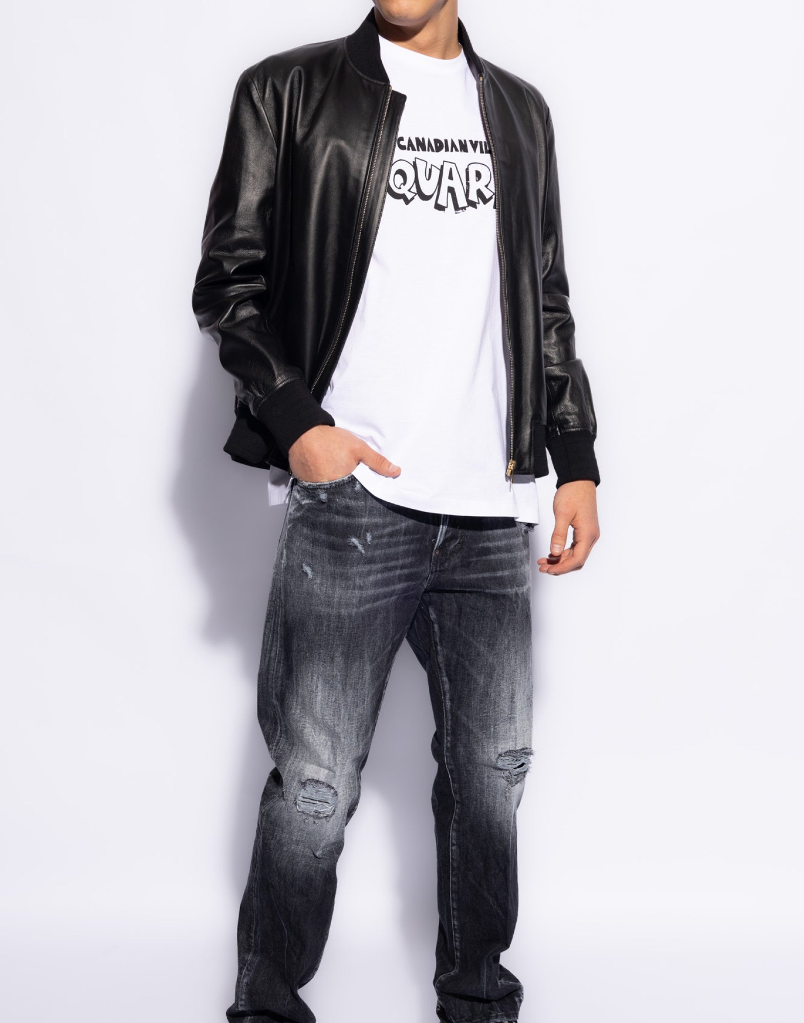 DSQUARED2 Skater Fit Canadian Village Logo T-Shirt