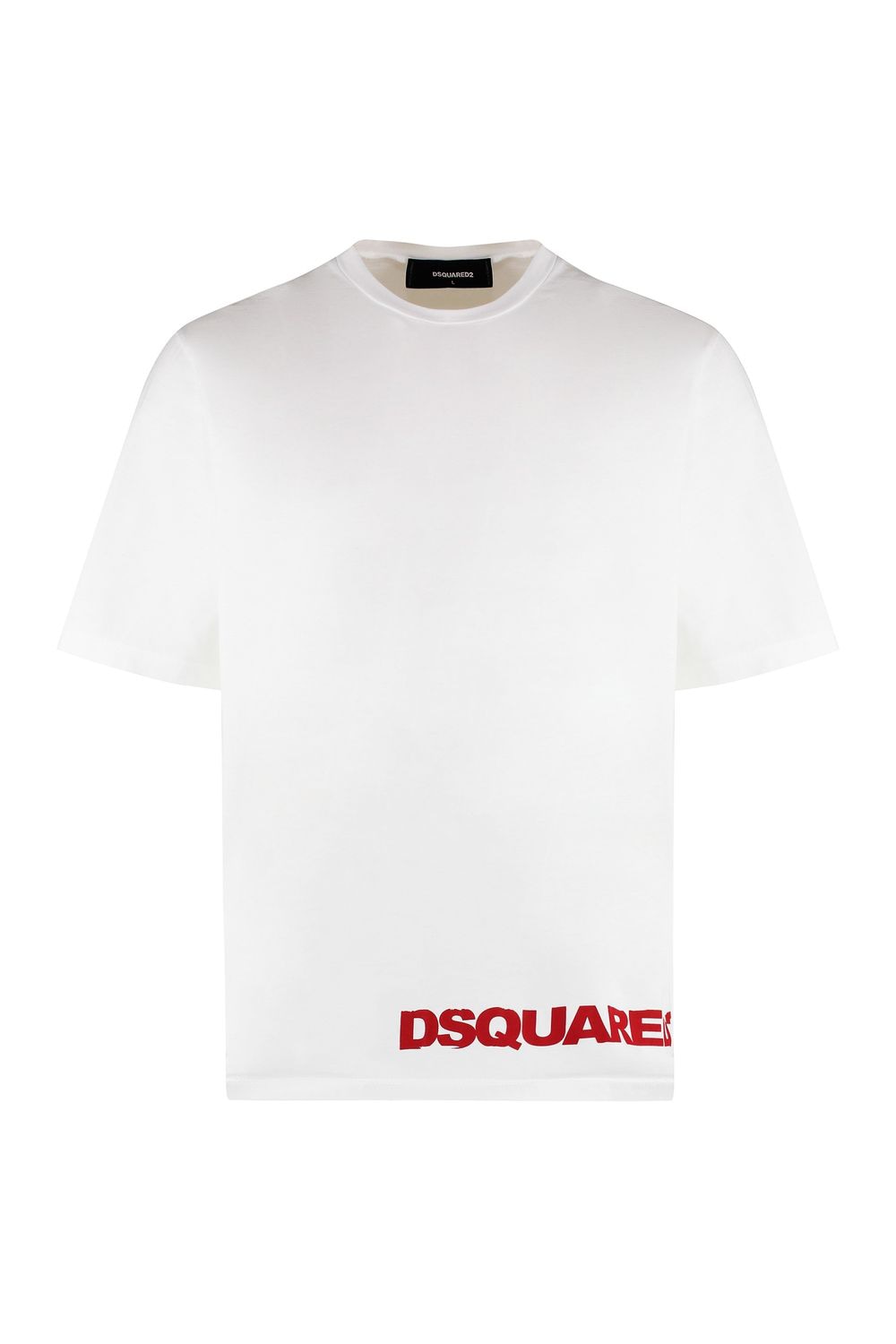 DSQUARED2 Crew-Neck T-Shirt with Contrasting Logo - Men’s
