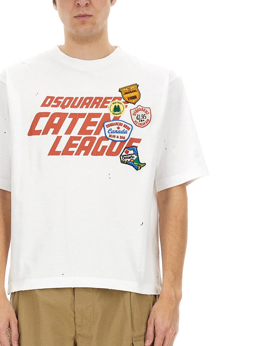 DSQUARED2 Classic Men's Printed T-Shirt - Size L