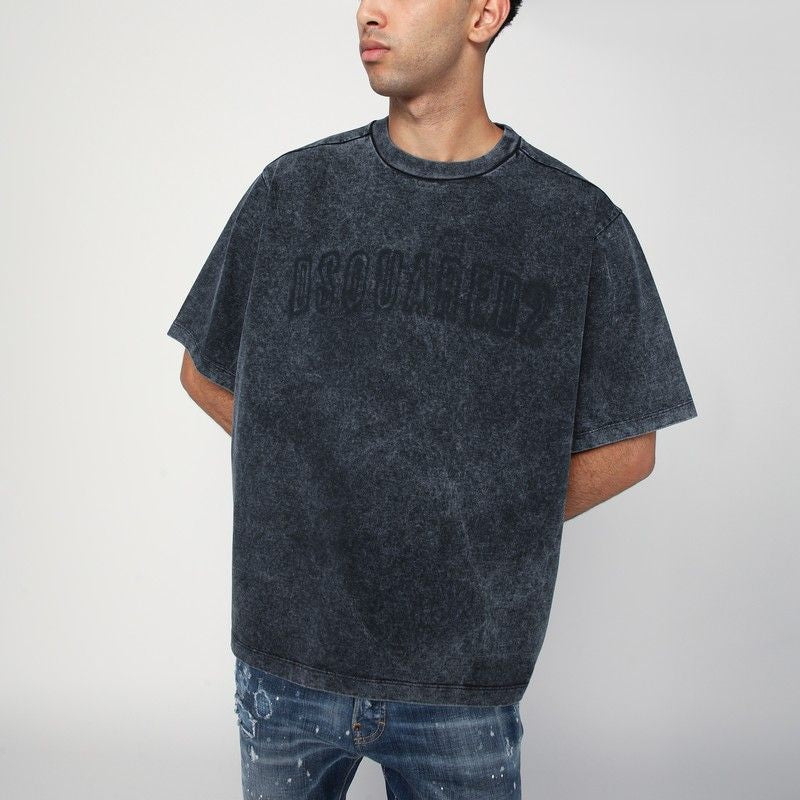 DSQUARED2 Washed Grey Logo T-Shirt - Men’s Wide Fit