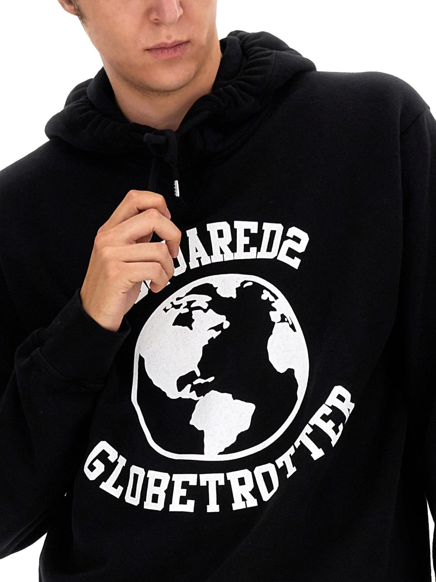 DSQUARED2 GLOBETROTTER PULLOVER HOODIE