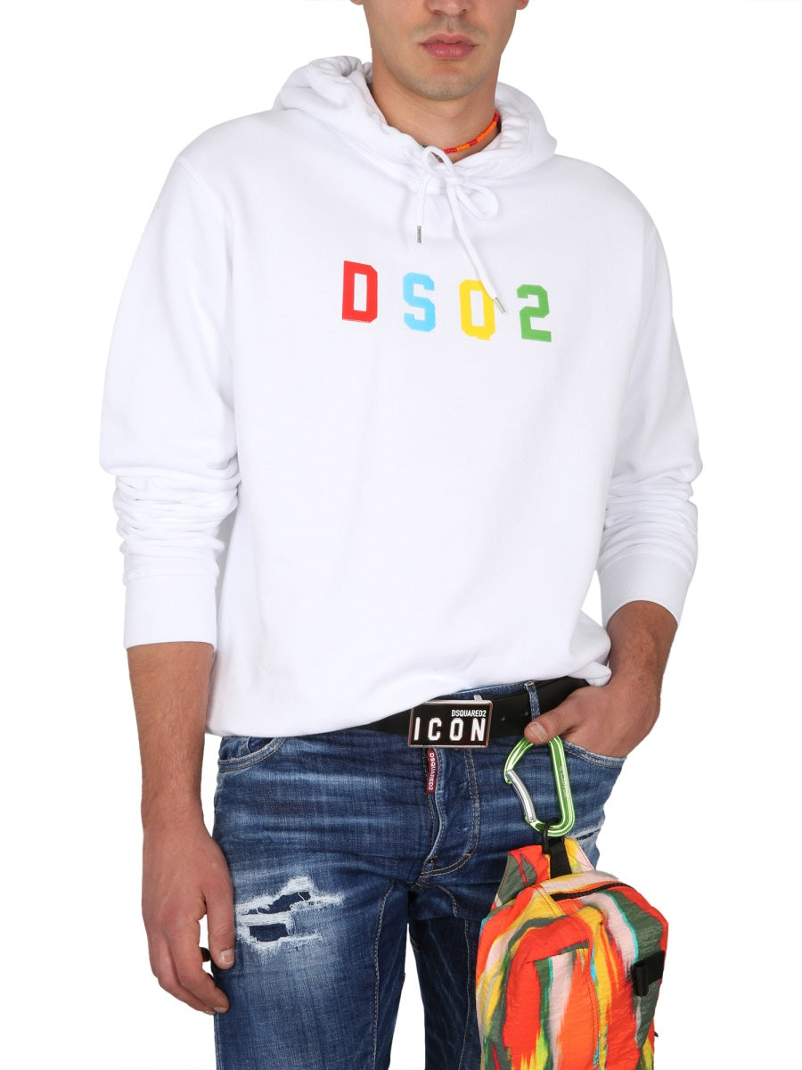 DSQUARED2 Cool Fit Sweatshirt with Drawstring Hood for Men