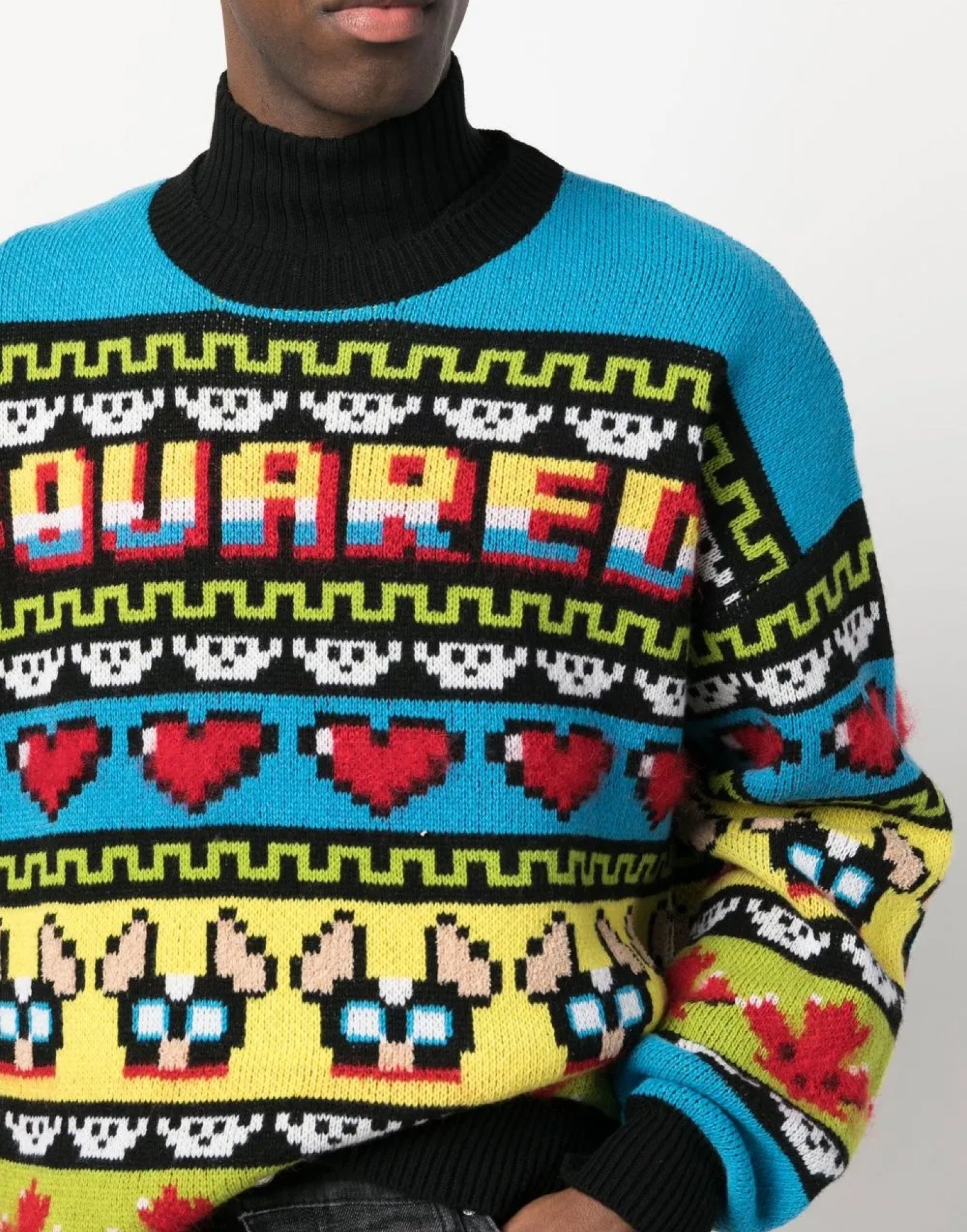 DSQUARED2 Ciro Logo Jacquard Crewneck Knit Sweater - FW24