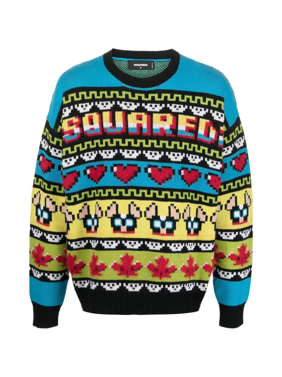 DSQUARED2 Ciro Logo Jacquard Crewneck Knit Sweater - FW24