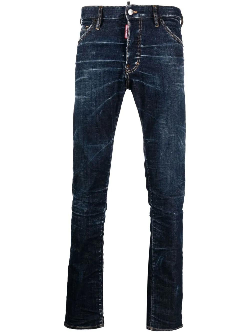 DSQUARED2 Slim-Cut Logo-Patch Jeans