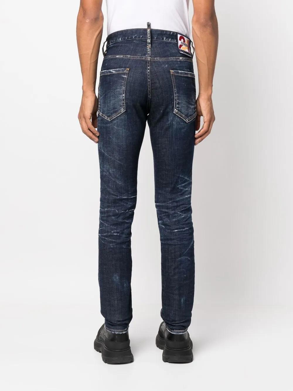 DSQUARED2 Slim-Cut Logo-Patch Jeans