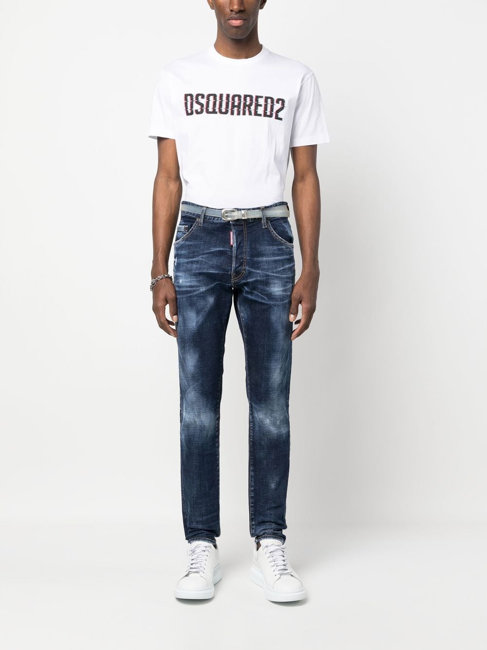 DSQUARED2 Faded Stretch Cotton Jeans - Men's Fit