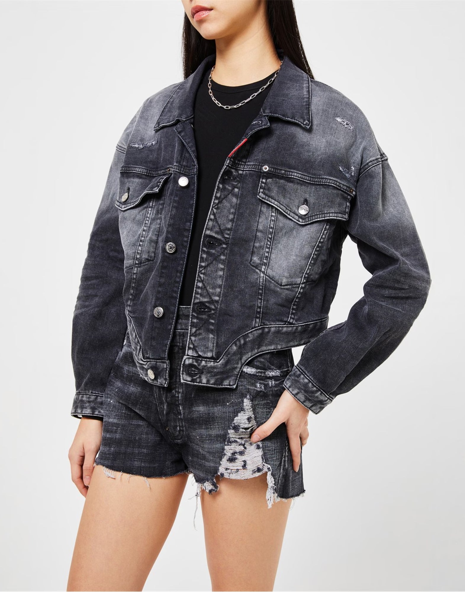 DSQUARED2 Raw Cut Jean Denim Jacket for Women - FW24 Collection