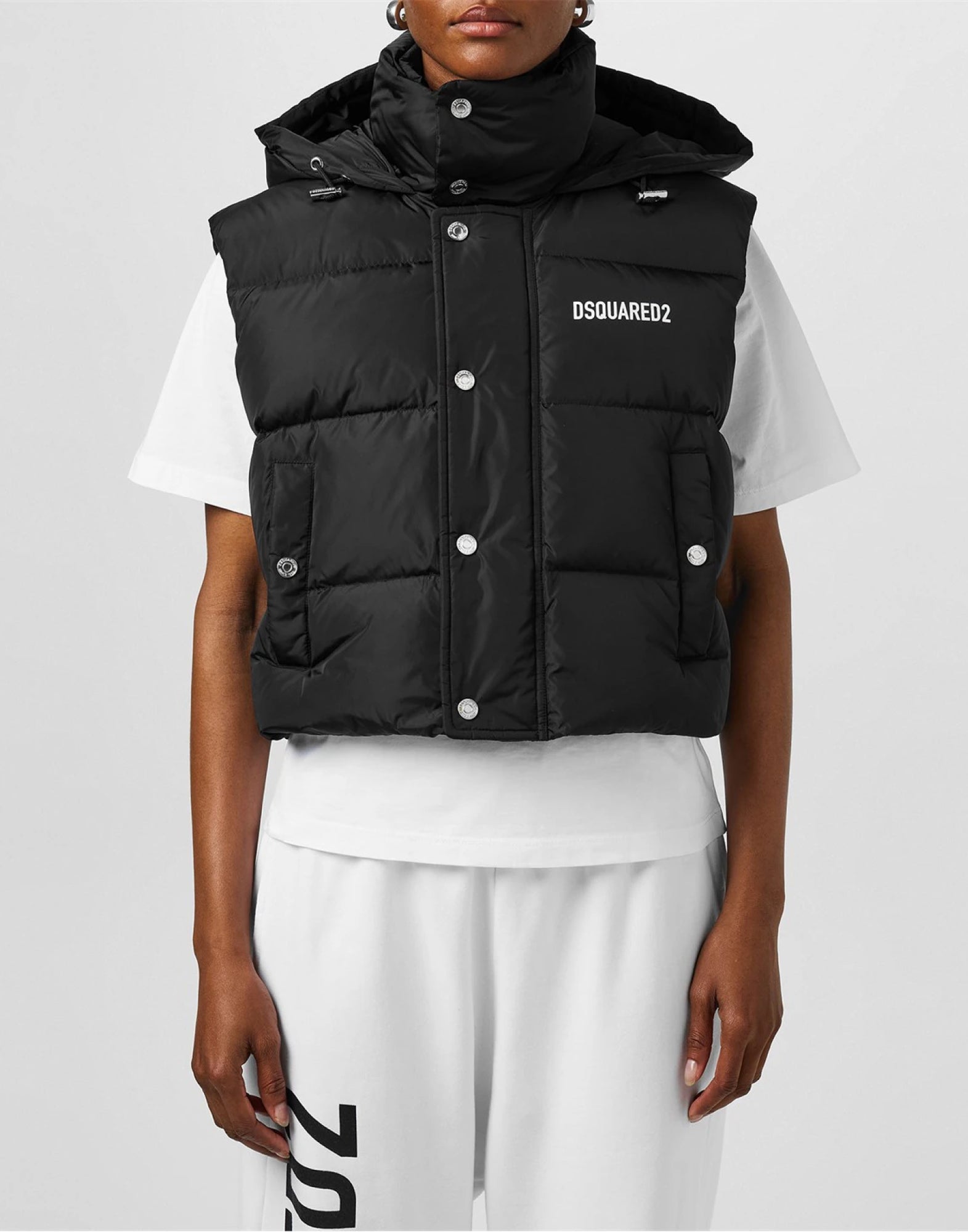 DSQUARED2 Logo Printed Down Vest Jacket for Women