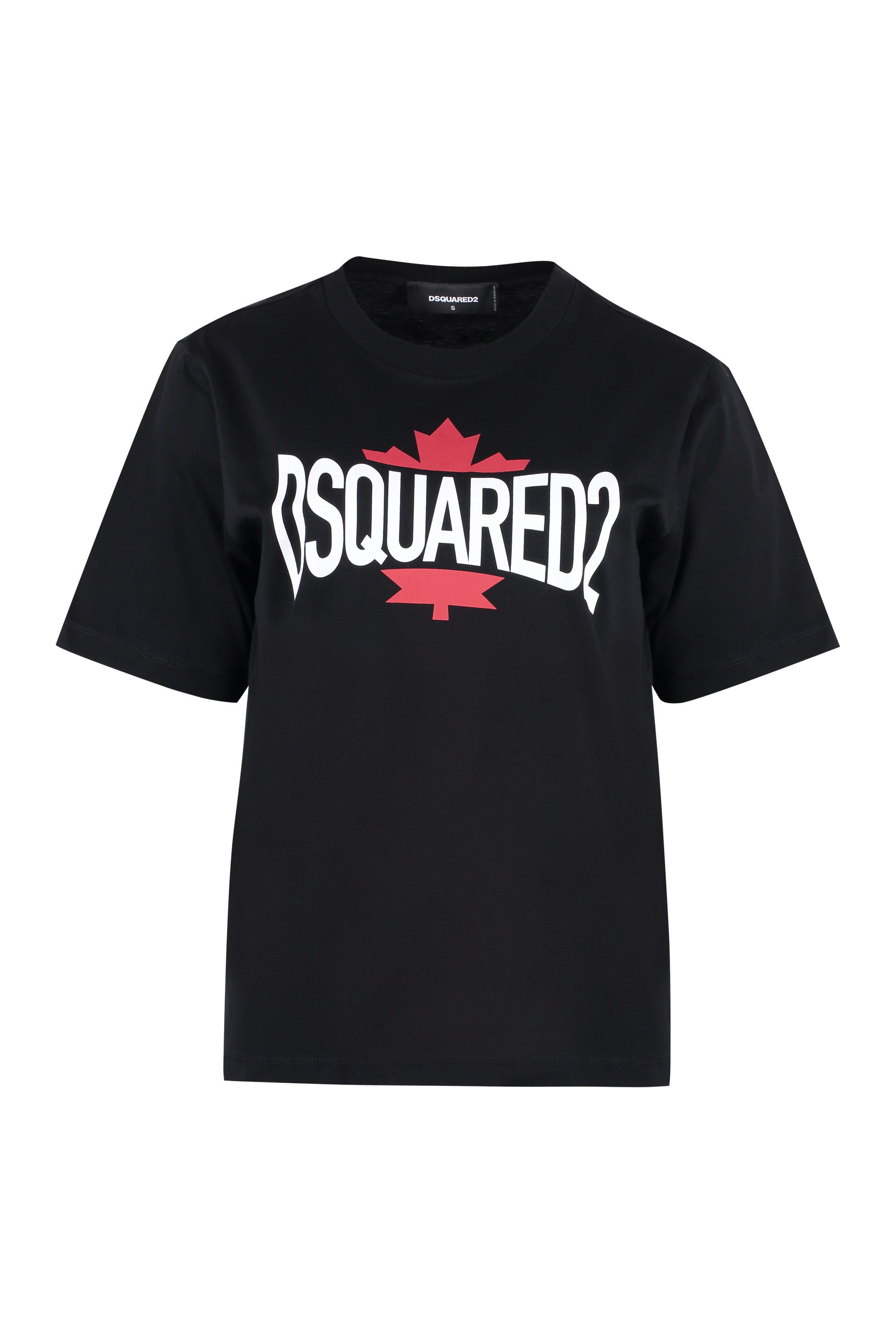 DSQUARED2 Short Sleeve Printed Cotton T-Shirt for Women