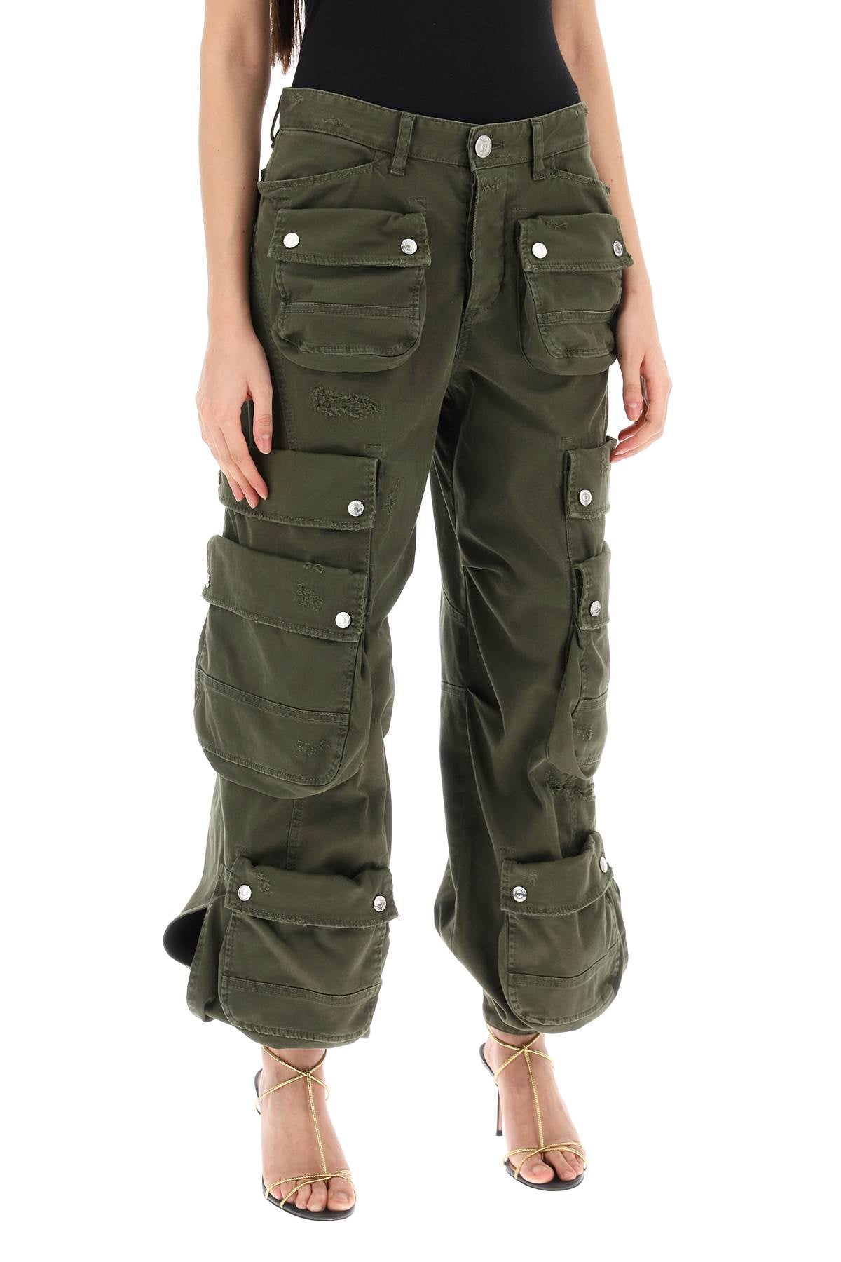 DSQUARED2 Stretch Cotton Cargo Pants for Women - SS24 Collection