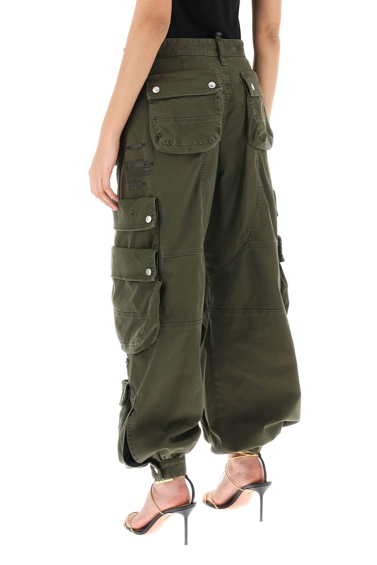 DSQUARED2 Stretch Cotton Cargo Pants for Women - SS24 Collection