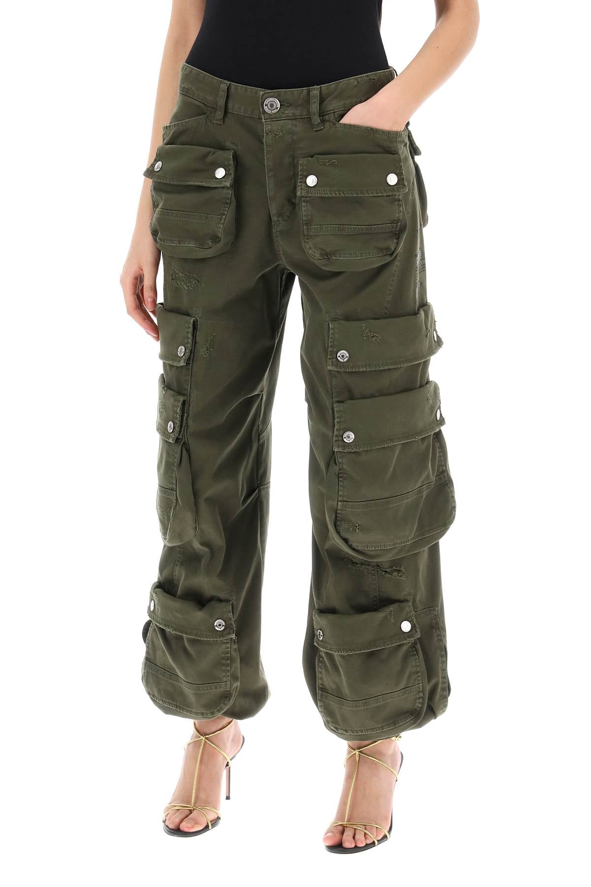 DSQUARED2 Stretch Cotton Cargo Pants for Women - SS24 Collection
