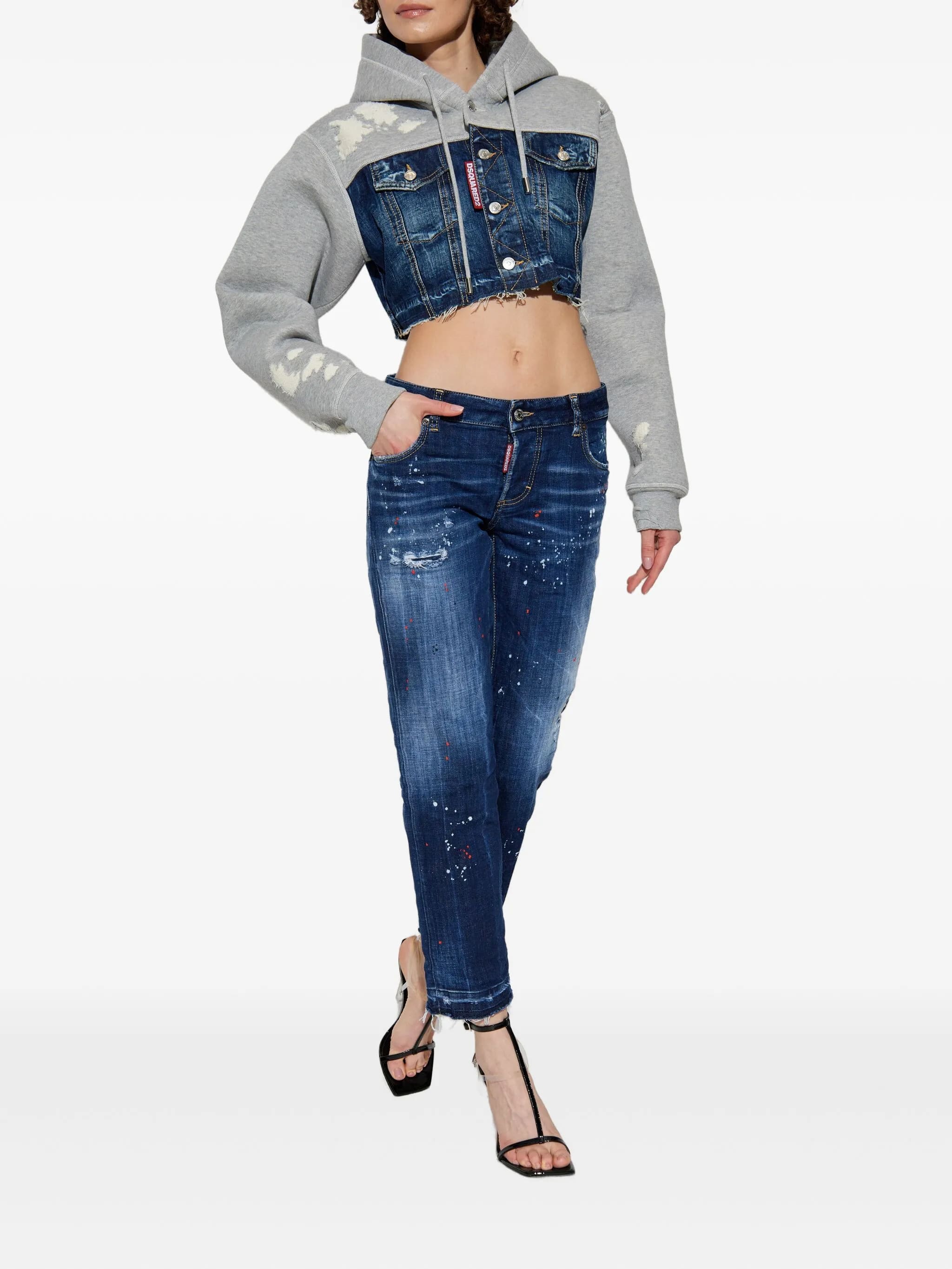 DSQUARED2 Medium Easy Red Spots Wash Jenna Jeans