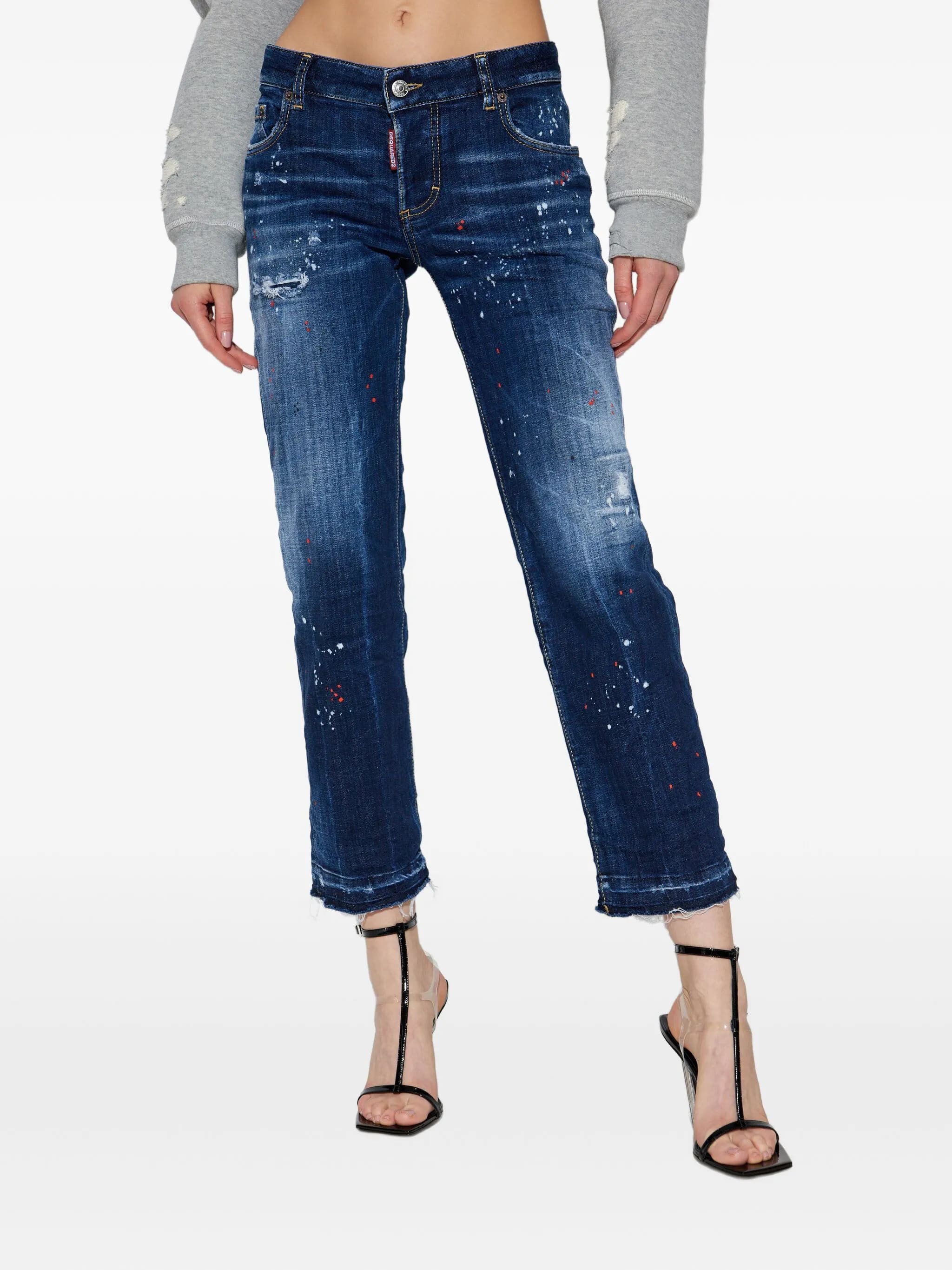 DSQUARED2 Medium Easy Red Spots Wash Jenna Jeans
