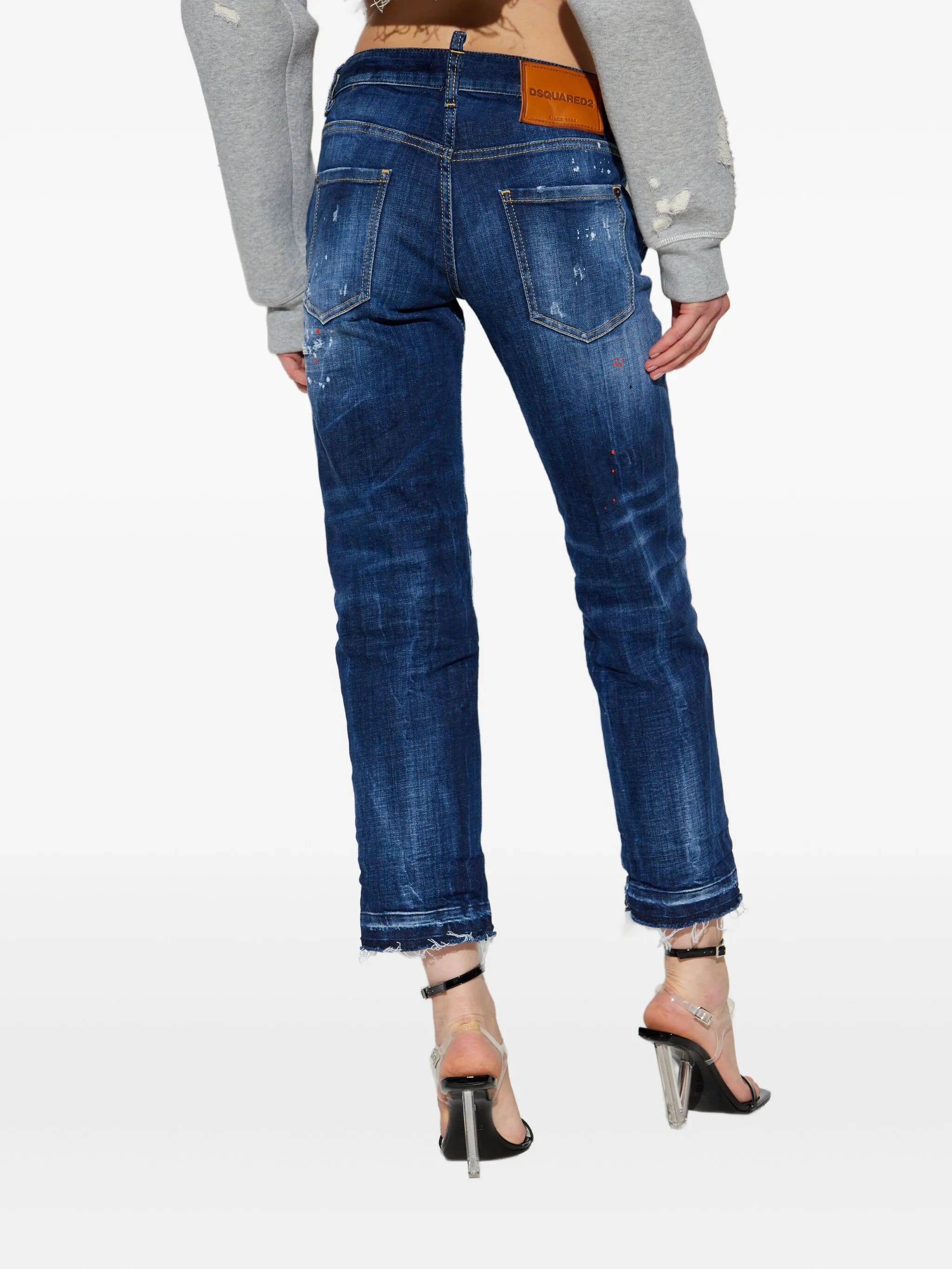 DSQUARED2 Medium Easy Red Spots Wash Jenna Jeans
