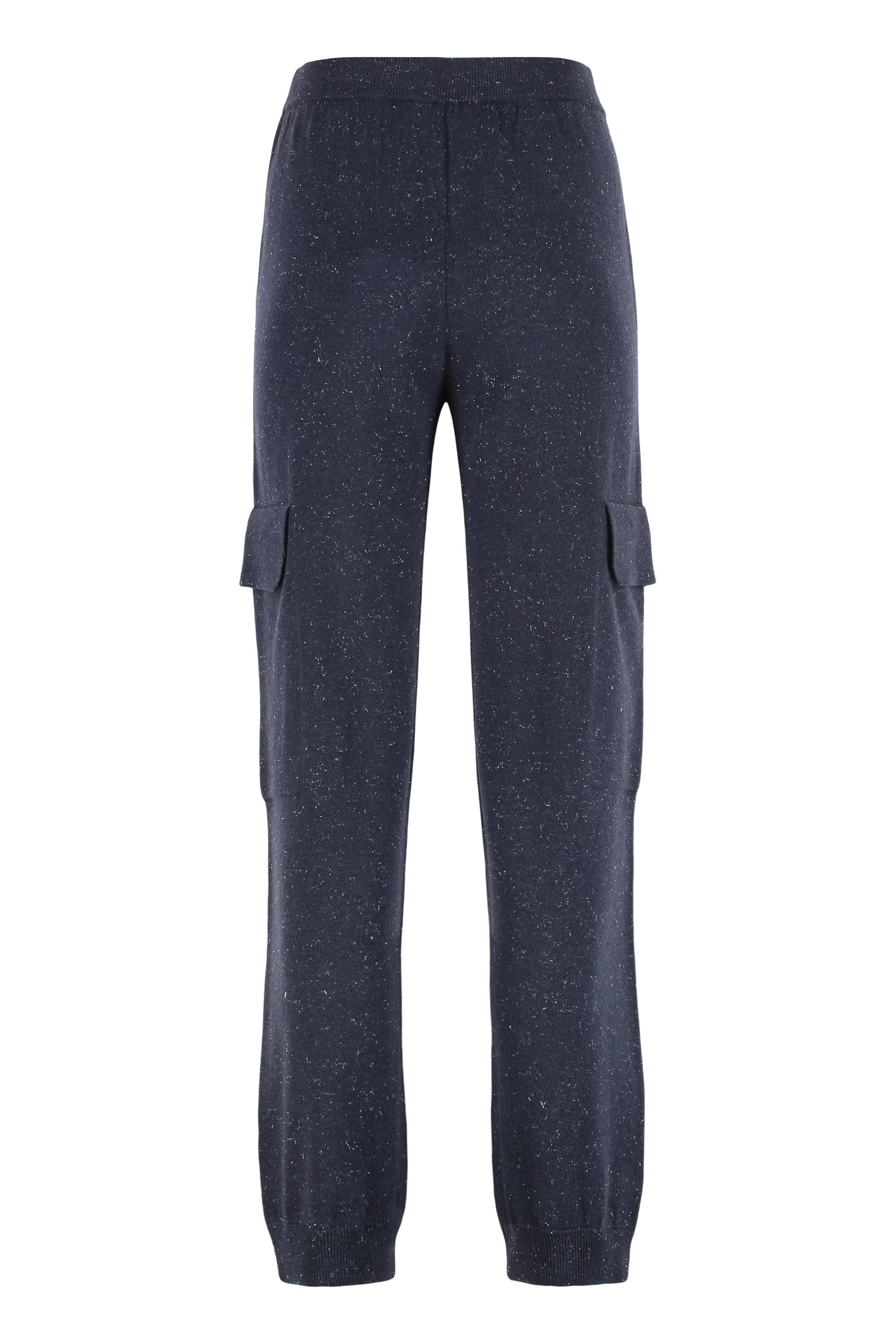 PESERICO Knit Trousers with Ribbed Ankle Cuffs