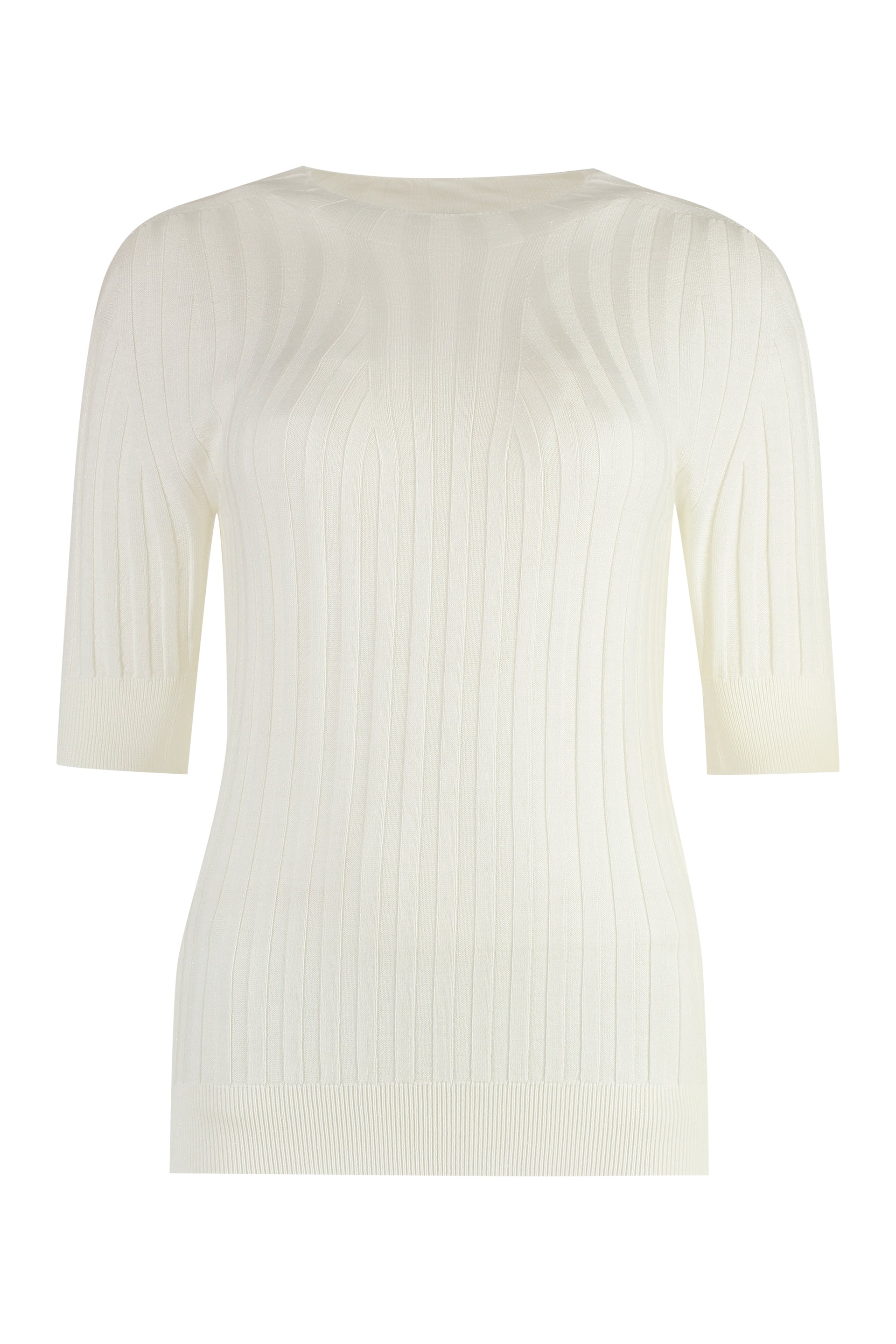 PESERICO Lurex Knit T-Shirt