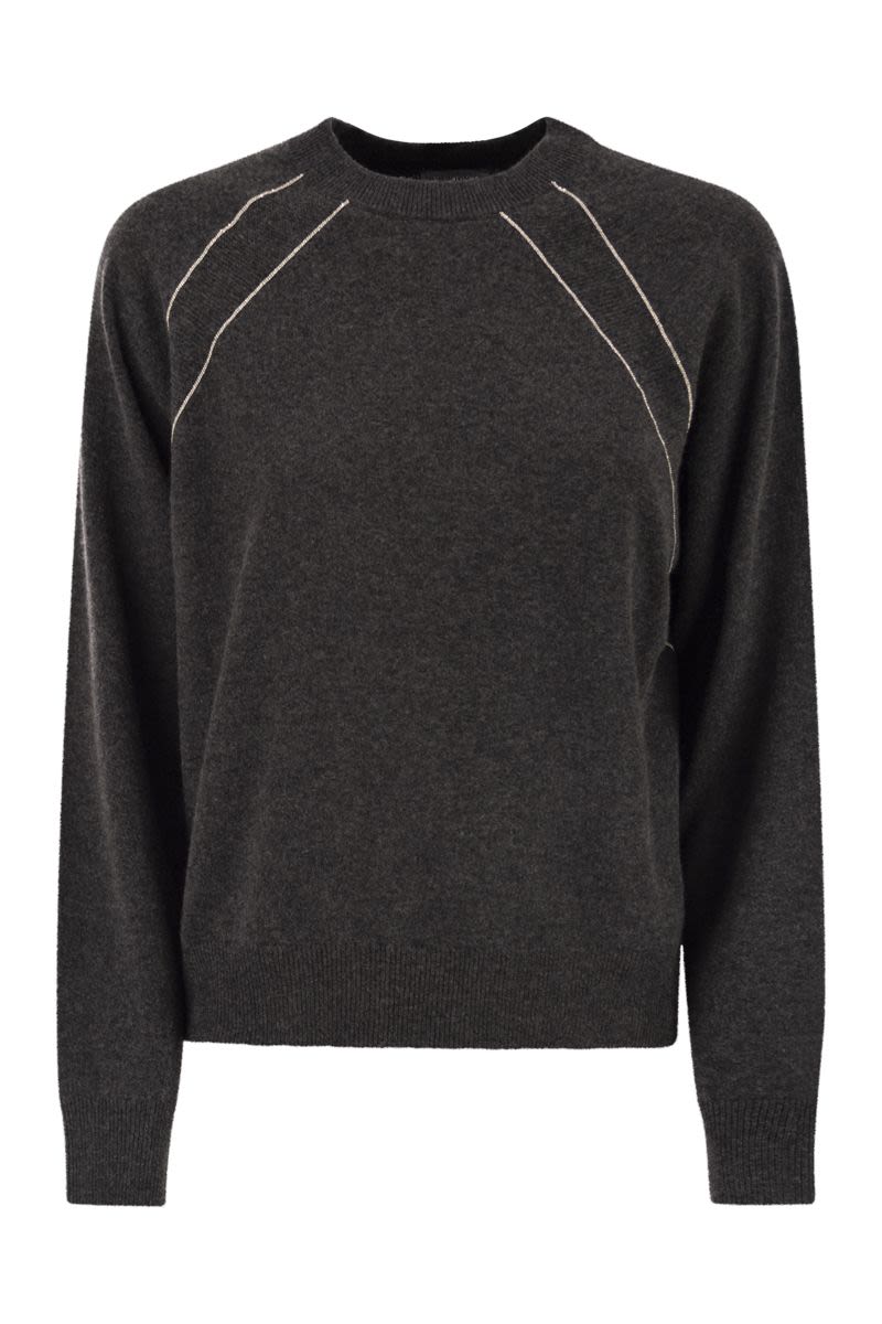 PESERICO Crew Neck Jumper with Bright Details