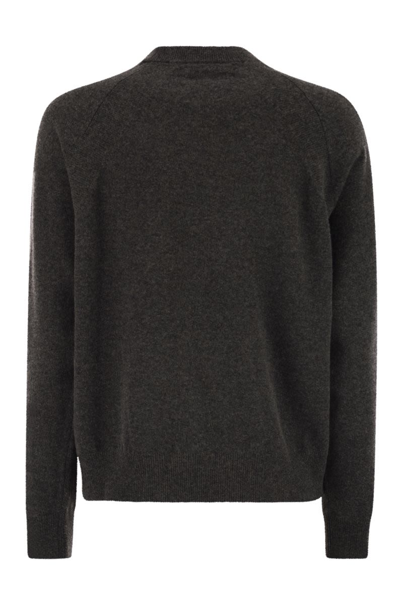 PESERICO Crew Neck Jumper with Bright Details